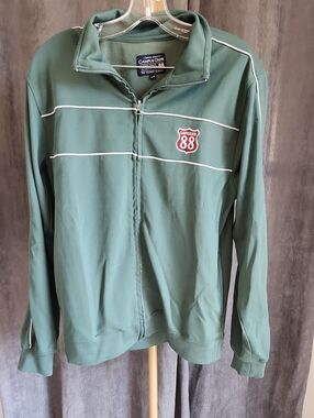 Campus Crew Green Zip-Up Jacket with 88 Patch